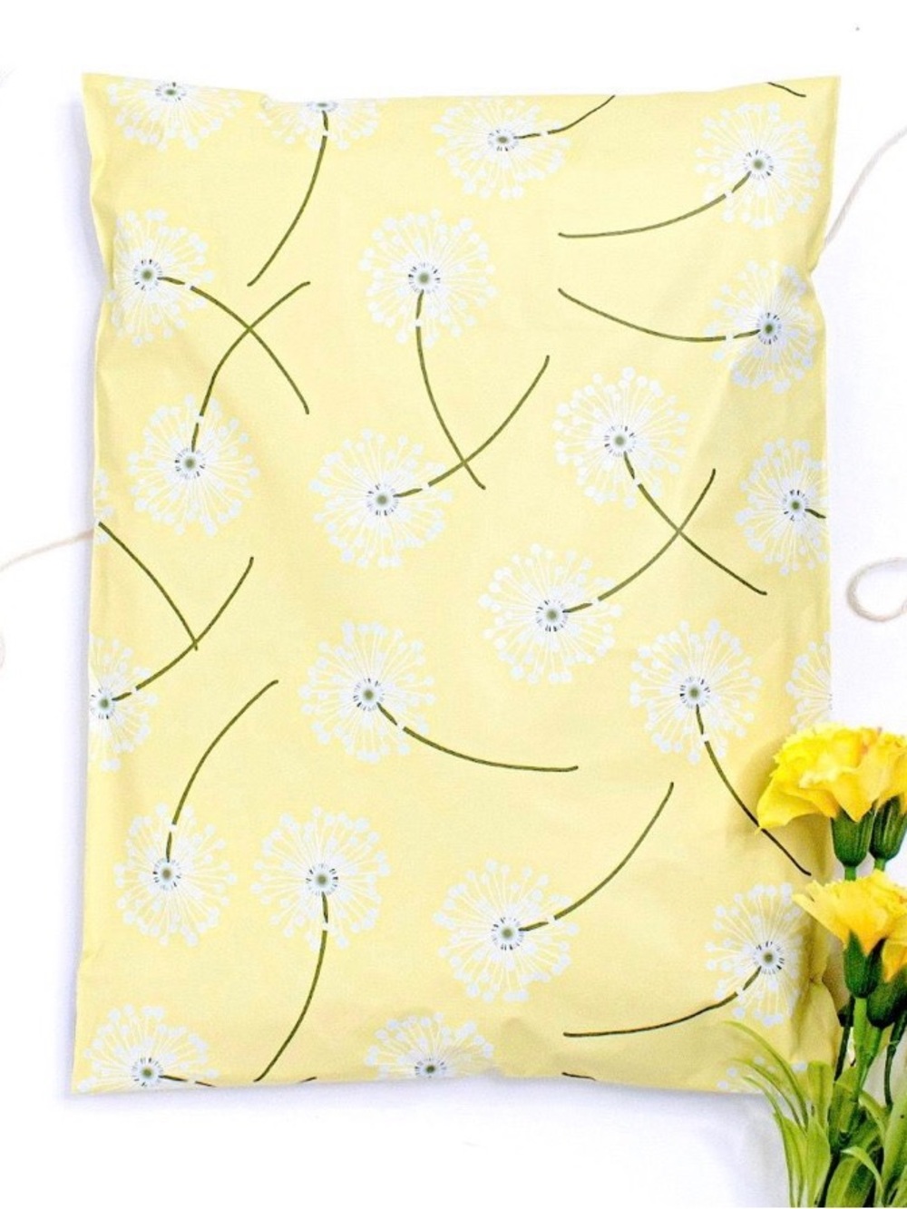 Dandelion Flower Poly Mailers 12"x15.5" Shipping Bags 20 Count